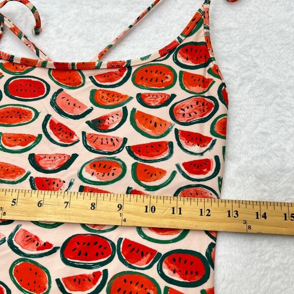 J.Crew Watermelon Print One-Piece Swimsuit Women's M Red Pink - Picture 11 of 12